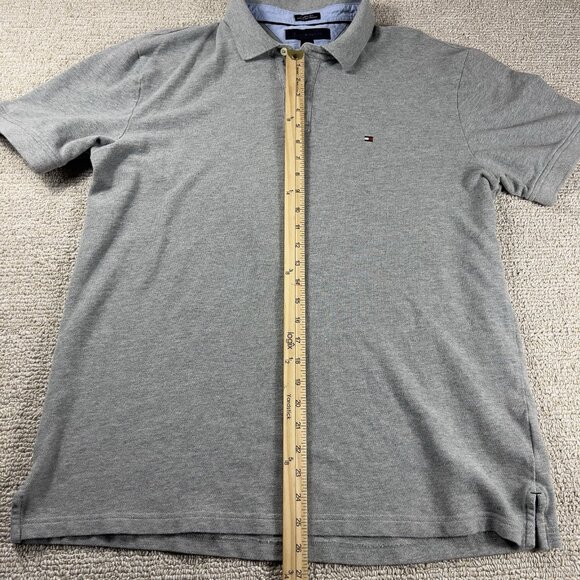 Tommy Hilfiger Logo Polo Shirt Gray Men’s Size XXL - Picture 4 of 7
